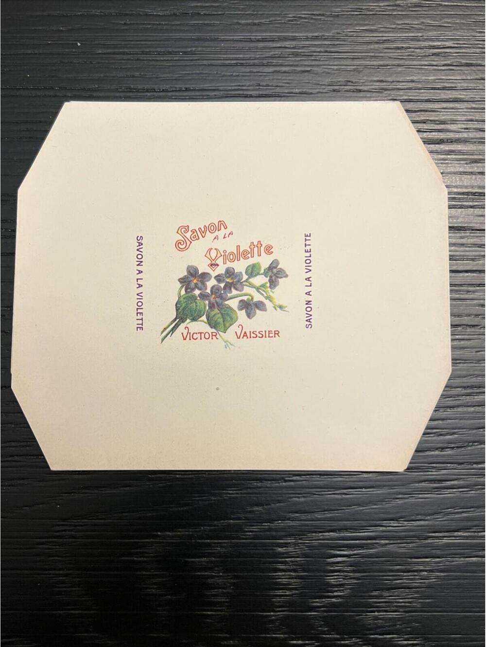 Vintage 1930's - FRENCH Soap Label - Savon a la Violette - Victor Vaissier NOS